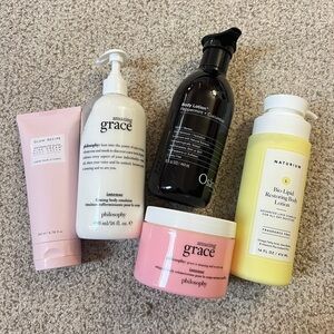 Bundle of 5 Unopened Lotions: Glow Recipe, Philosophy, Naturium, Osana